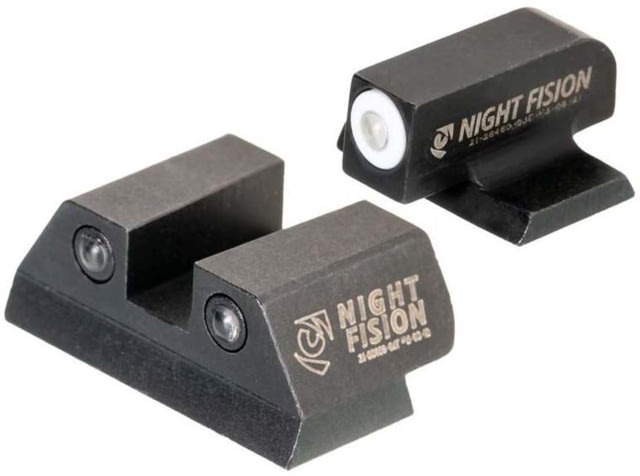 Night Fision Standard Height Night Sight Set FN 509 White Front Ring - Night Fision