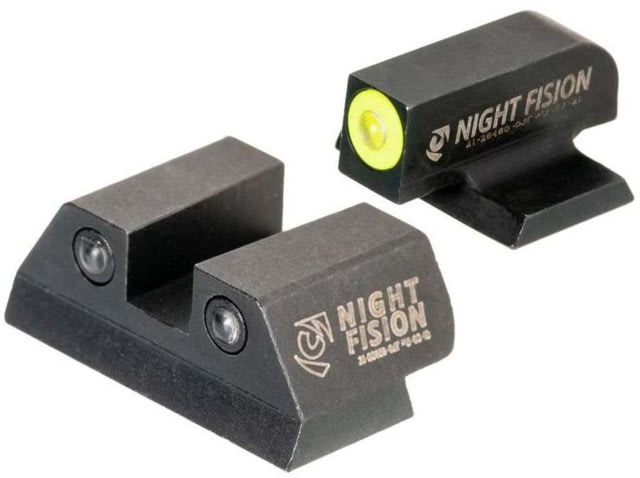 Night Fision Standard Height Night Sight Set FN 509 Yellow Front Ring - Night Fision