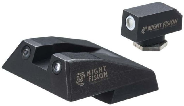 Night Fision Standard Height Night Sight Set SAR 9 White Front Ring - Night Fision