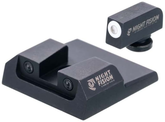 Night Fision Standard Height Night Sight Set Taurus G2c/G2/G3/TX22 White Front Ring - Night Fision