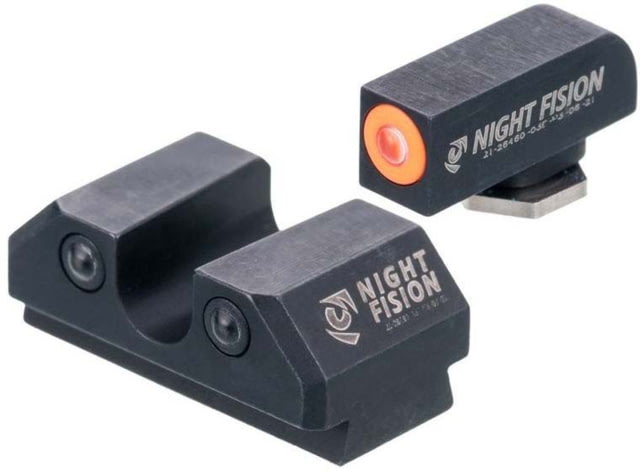 Night Fision Standard Height Night Sight Set Taurus G3c/GX4 Orange Front Ring U Notch Rear - Night Fision