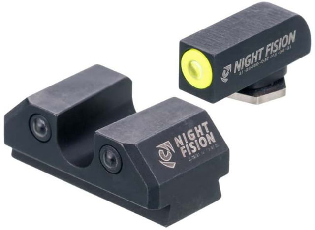 Night Fision Standard Height Night Sight Set Taurus G3c/GX4 Yellow Front Ring U Notch Rear - Night Fision