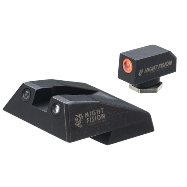 Night Fision Tritium Front Night Sight Set SAR 9 Orange Front Black - Night Fision