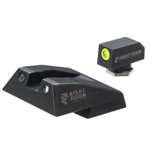 Night Fision Tritium Front Night Sight Set SAR 9 Yellow Front Black - Night Fision