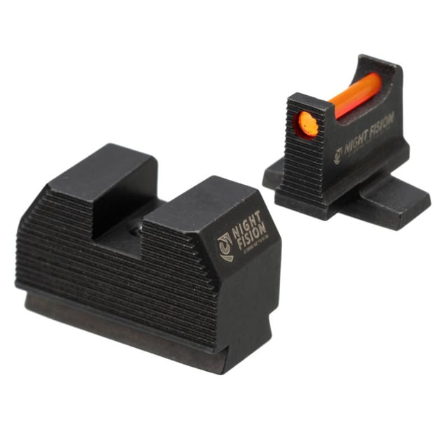 Night Fision Optic Height Fiber Sight Set Sig P320 w/ RMR/507c/SRO Red Front Black - Night Fision