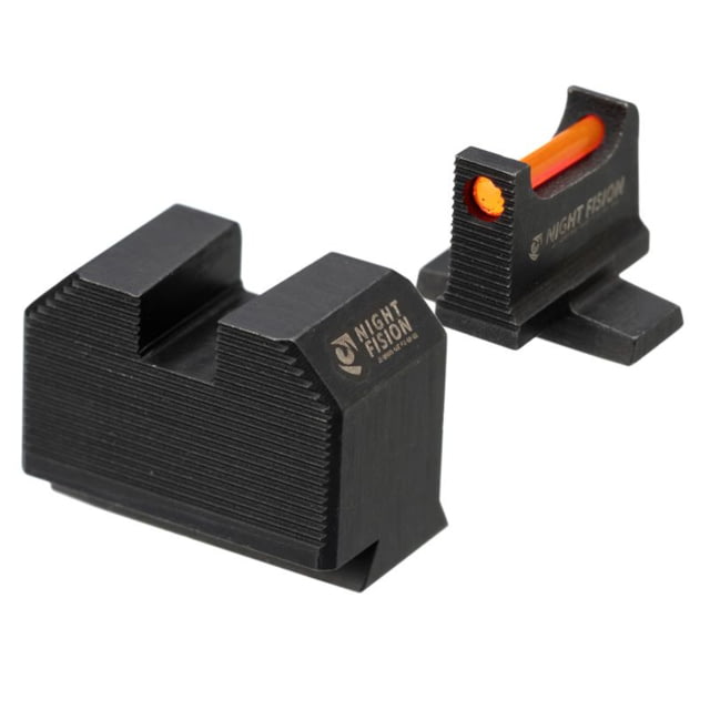 Night Fision Optic Height Fiber Sight Set Smith & Wesson M&P 2.0 w/ RMR/507c/SRO Red Front Black - Night Fision