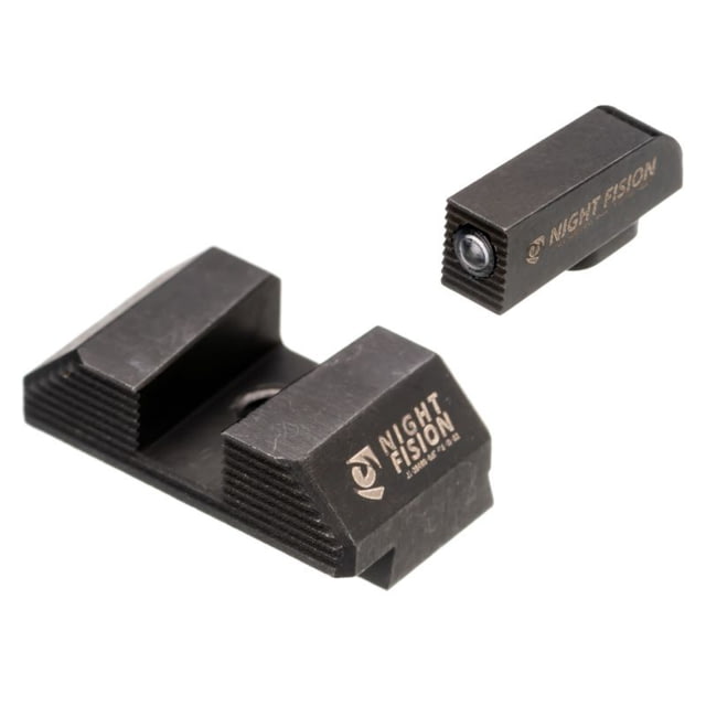 Night Fision Optics Ready Stealth Glock Night Sight Set Glock 43/43x/42/48 Black Front Blank Rear - Night Fision