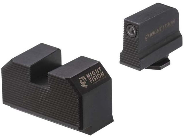 Night Fision Optics Ready Stealth Lower 1/3rd Night Sight Set Glock 17/19/34 w/ RMR/507c/SRO/ACRO Black Front Ring Blank Rear Sight - Night Fision