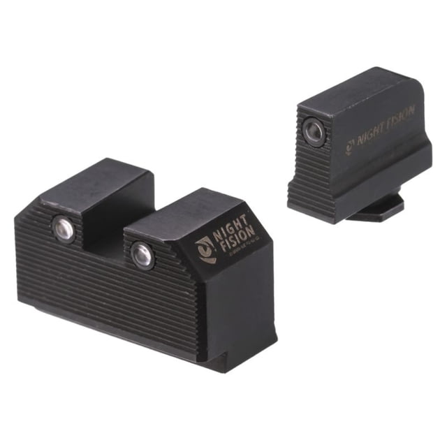 Night Fision Optics Ready Stealth Lower 1/3rd Night Sight Set Glock 17/19/34 w/ RMR/507c/SRO/ACRO Black Front Black - Night Fision