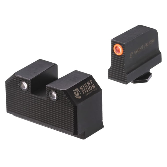 Night Fision Optics Ready Stealth Lower 1/3rd Night Sight Set Glock 17/19/34 w/ RMR/507c/SRO/ACRO Orange Front Black - Night Fision