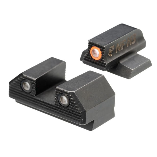 Night Fision Optics Ready Stealth Night Sight Set for Canik MC9/507k/EPS w/ Orange Front Ring Black One Size - Night Fision