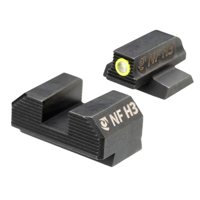 Night Fision Optics Ready Stealth Night Sight Set for Canik MC9/507k/EPS w/ Yellow Front Blank Rear Black One Size - Night Fision