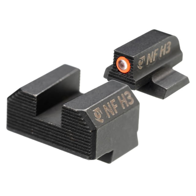 Night Fision Optics Ready Stealth Night Sight Set for Canik Mete SF and TP9 Pistols w/ Orange Front Blank Rear Black One Size - Night Fision