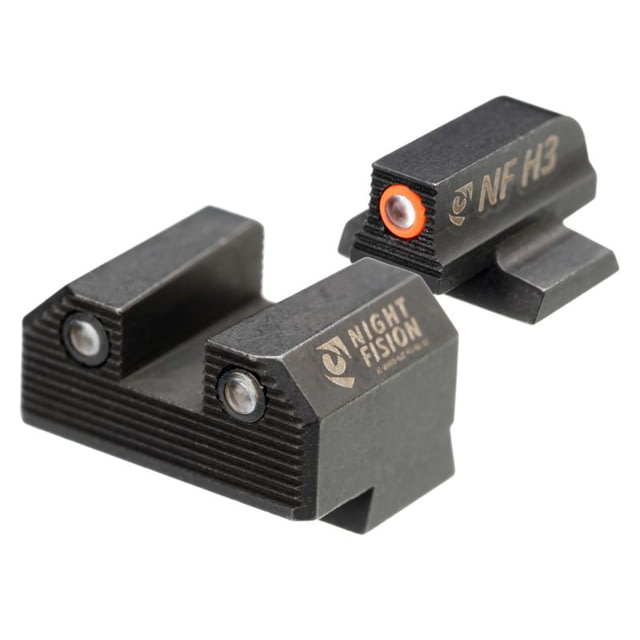 Night Fision Optics Ready Stealth Night Sight Set for Canik Mete SF and TP9 Pistols w/ Orange Front Ring Black One Size - Night Fision