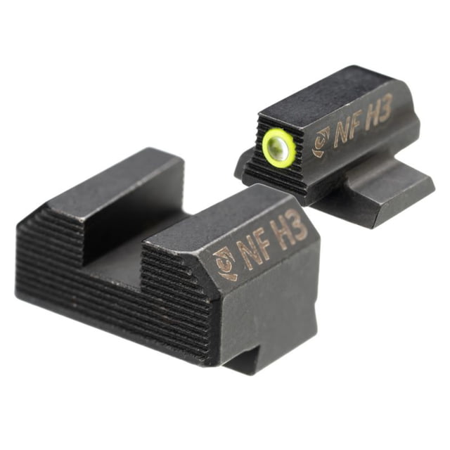 Night Fision Optics Ready Stealth Night Sight Set for Canik Mete SF and TP9 Pistols w/ Yellow Front Blank Rear Black One Size - Night Fision