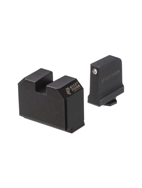 Night Fision Optics Ready Stealth Glock Night Sight Set Glock 17/19/34 w/ DPP/509t/Romeo Pro Black Front Ring Blank Rear Sight - Night Fision