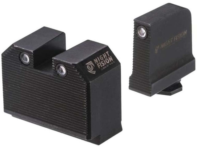 Night Fision Optics Ready Stealth Glock Night Sight Set Glock 17/19/34 w/ DPP/509t/Romeo Pro Black Front Ring - Night Fision