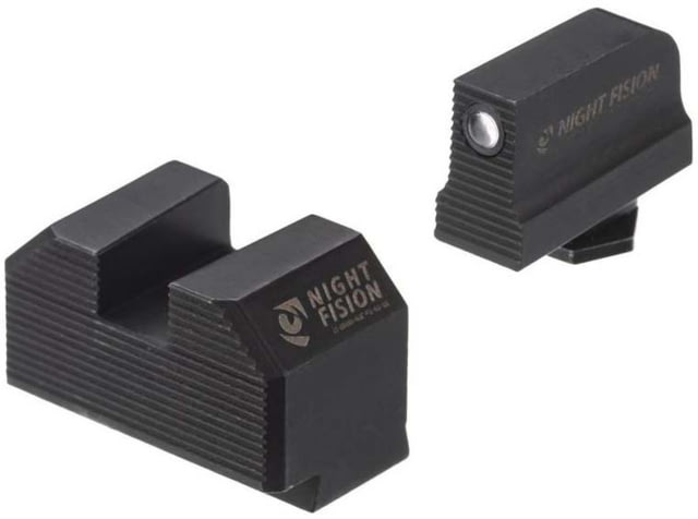 Night Fision Optics Ready Stealth Glock Night Sight Set Glock 17/19/34 w/ RMR/507c/508t Black Front Ring Blank Rear Sight - Night Fision