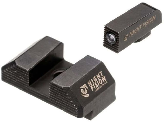 Night Fision Optics Ready Stealth Glock Night Sight Set Glock 19/17/45/23 w/ Holosun SCS Black Front Blank Rear - Night Fision