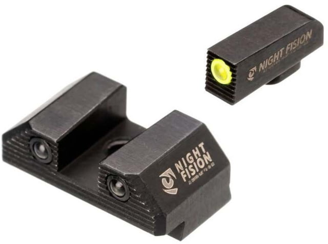 Night Fision Optics Ready Stealth Glock Night Sight Set Glock 19/17/45/23 w/ Holosun SCS Yellow Front - Night Fision
