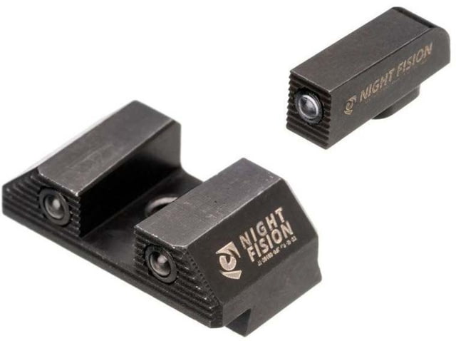 Night Fision Optics Ready Stealth Glock Night Sight Set Glock 43/43x/42/48 Black Front - Night Fision