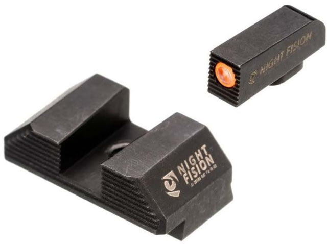 Night Fision Optics Ready Stealth Glock Night Sight Set Glock 43/43x/42/48 Orange Front Blank Rear - Night Fision