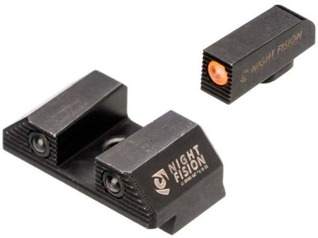 Night Fision Optics Ready Stealth Glock Night Sight Set Glock 43/43x/42/48 Orange Front - Night Fision