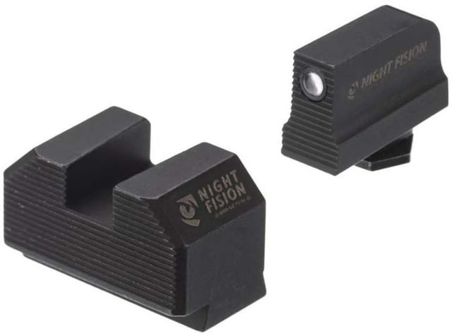 Night Fision Optics Ready Stealth Glock Night Sight Set Glock 43/43x w/ 507k Black Front Ring Blank Rear Sight - Night Fision