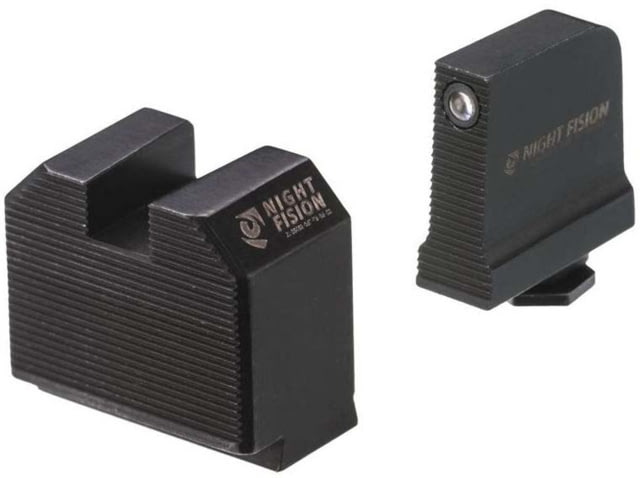 Night Fision Optics Ready Stealth Glock Night Sight Set Glock 43/43x w/ RMRcc Black Front Ring Blank Rear Sight - Night Fision