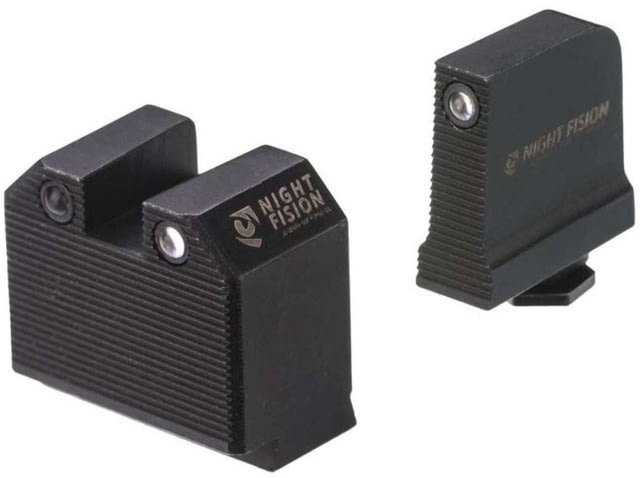 Night Fision Optics Ready Stealth Glock Night Sight Set Glock 43/43x w/ RMRcc Black Front Ring - Night Fision