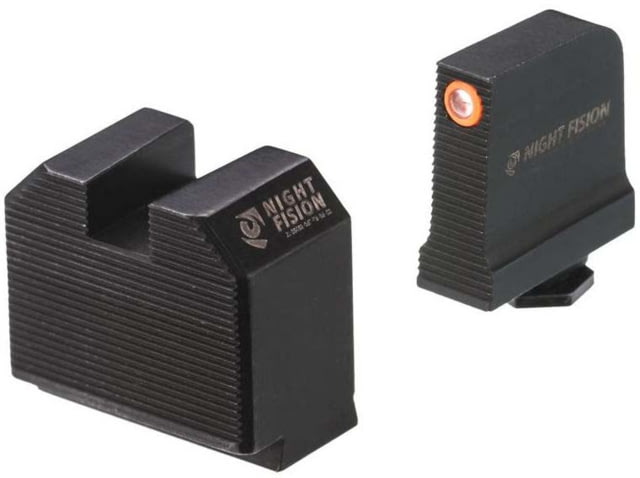 Night Fision Optics Ready Stealth Glock Night Sight Set Glock 43/43x w/ RMRcc Orange Front Ring Blank Rear Sight - Night Fision