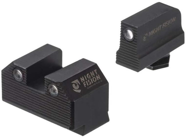 Night Fision Optics Ready Stealth Glock Night Sight Set Glock 48 w/ 507k Black Front Ring - Night Fision