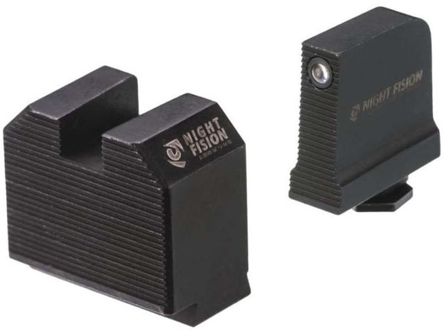 Night Fision Optics Ready Stealth Glock Night Sight Set Glock 48 w/ RMRcc Black Front Ring Blank Rear Sight - Night Fision