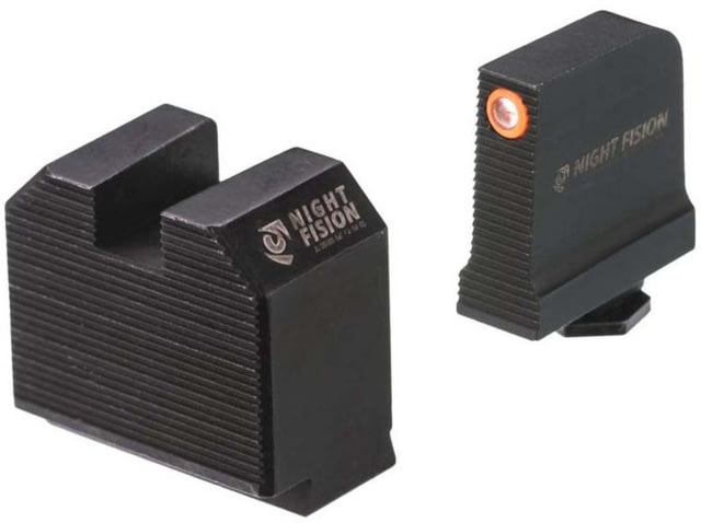 Night Fision Optics Ready Stealth Glock Night Sight Set Glock 48 w/ RMRcc Orange Front Ring Blank Rear Sight - Night Fision