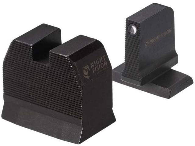 Night Fision Optics Ready Stealth Heckler & Koch Night Sight Set HK VP9 w/ DPP/509t/Acro Black Front Ring Blank Rear Sight - Night Fision