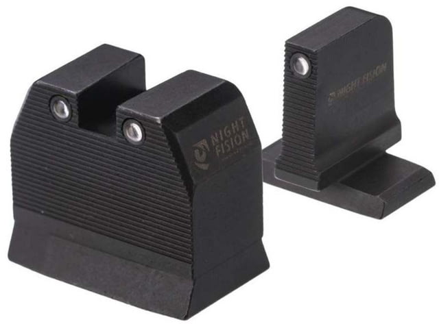 Night Fision Optics Ready Stealth Heckler & Koch Night Sight Set HK VP9 w/ DPP/509t/Acro Black Front Ring - Night Fision