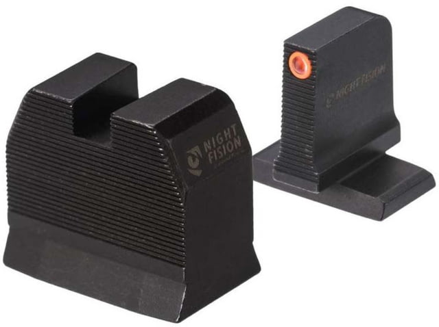 Night Fision Optics Ready Stealth Heckler & Koch Night Sight Set HK VP9 w/ DPP/509t/Acro Orange Front Ring Blank Rear Sight - Night Fision