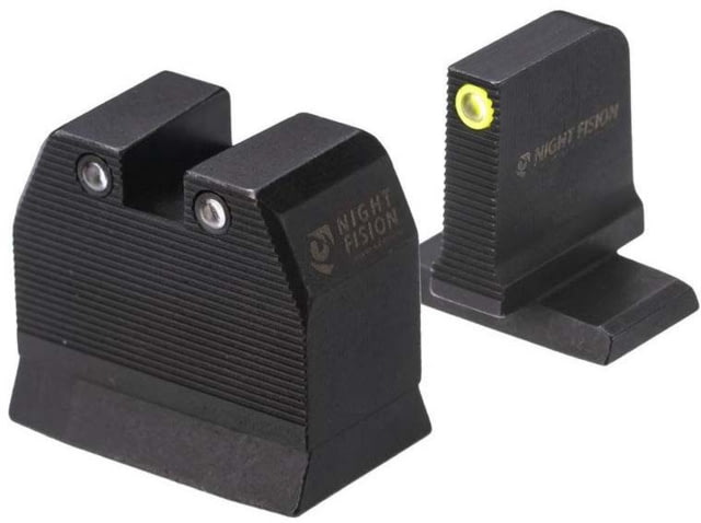 Night Fision Optics Ready Stealth Heckler & Koch Night Sight Set HK VP9 w/ DPP/509t/Acro Yellow Front Ring - Night Fision