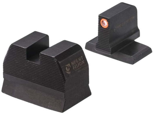 Night Fision Optics Ready Stealth Heckler & Koch Night Sight Set HK VP9 w/ RMR/507c/508t Orange Front Ring Blank Rear Sight - Night Fision