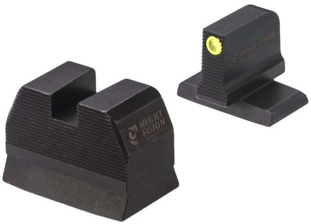 Night Fision Optics Ready Stealth Heckler & Koch Night Sight Set HK VP9 w/ RMR/507c/508t Yellow Front Ring Blank Rear Sight - Night Fision