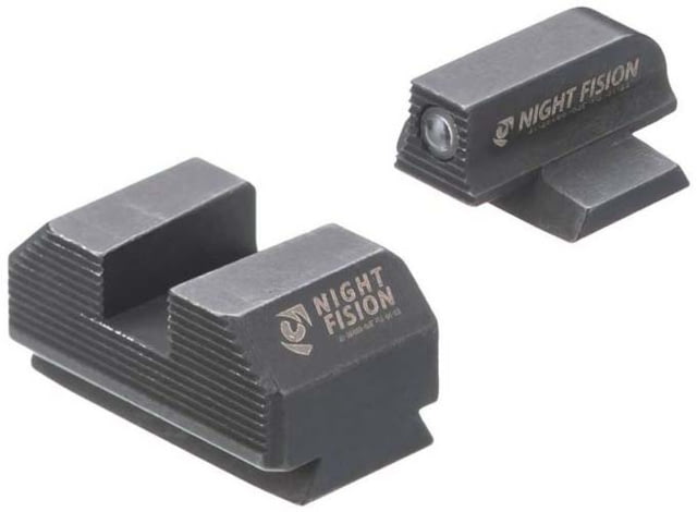 Night Fision Optics Ready Stealth Ruger Night Sight Set Ruger Max 9 Black Front Ring Blank Rear Sight - Night Fision