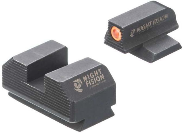 Night Fision Optics Ready Stealth Ruger Night Sight Set Ruger Max 9 Orange Front Ring Blank Rear Sight - Night Fision