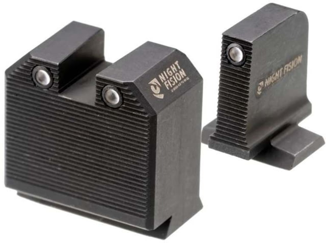 Night Fision Optics Ready Stealth Smith & Wesson Night Sight Set S&W M&P w/ DPP/509t/Acro Black Front Ring - Night Fision