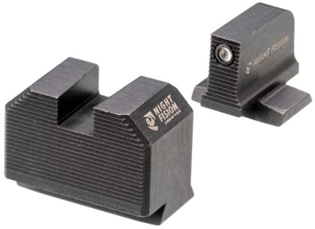 Night Fision Optics Ready Stealth Smith & Wesson Night Sight Set S&W M&P w/ RMR/507c/SRO Black Front Ring Blank Rear Sight - Night Fision