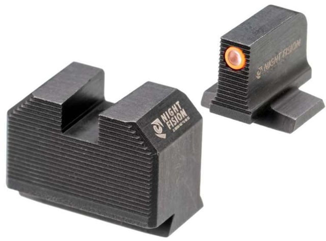 Night Fision Optics Ready Stealth Smith & Wesson Night Sight Set S&W M&P w/ RMR/507c/SRO Orange Front Ring Blank Rear Sight - Night Fision