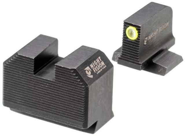 Night Fision Optics Ready Stealth Smith & Wesson Night Sight Set S&W M&P w/ RMR/507c/SRO Yellow Front Ring Blank Rear Sight - Night Fision