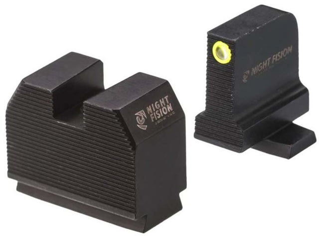 Night Fision Optics Ready Stealth SIG Sauer Night Sight Set SIG P320 w/ DPP/509t/Acro Yellow Front Ring Blank Rear Sight - Night Fision