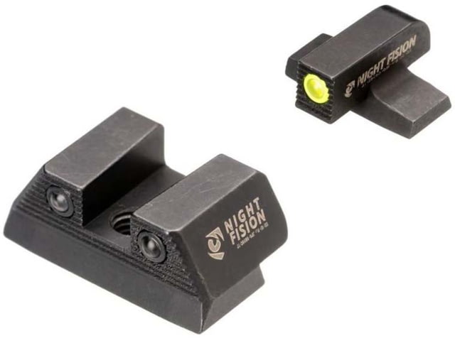 Night Fision Optics Ready Stealth SIG Sauer Night Sight Set SIG P320 w/ Holosun SCS #8 Yellow Front - Night Fision
