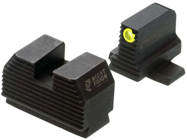 Night Fision Optics Ready Stealth SIG Sauer Night Sight Set SIG P320 w/ RMR/507c/508t/SRO Yellow Front Ring Blank Rear Sight - Night Fision