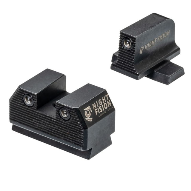 Night Fision Optics Ready Stealth Night Sight Set for Sig P365/P320/EPS w/ Black Front Ring Black One Size - Night Fision